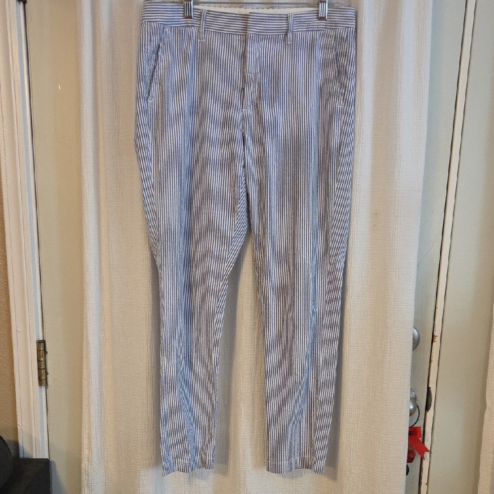Ralph Lauren Blue and White Striped Pants